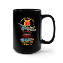 Load image into Gallery viewer, Black Mug 15oz - DUI - 333rd Field Artillery Battalion - DUI - Never Forget -Wereth Eleven - 155MM Gun - Crew - EUR SVC WWII - V1 X 300
