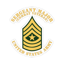 Load image into Gallery viewer, Kiss-Cut Stickers - Army - Sergeant Major - SGM - Combat Veteran - Flat X 300
