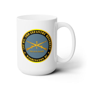 White Ceramic Mug 15oz - Army - 1st Bn 3rd Infantry Regiment - Washington DC - The Old Guard w Inf Branch