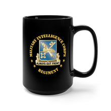 Load image into Gallery viewer, Black Mug 15oz - Military Intelligence Corps Regiment X 300
