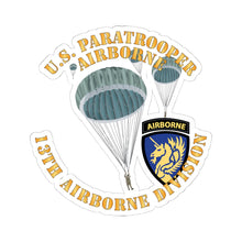 Load image into Gallery viewer, Kiss-Cut Stickers - Army - US Paratrooper - 13th Airborne Division X 300
