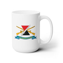 Load image into Gallery viewer, White Mug 15oz - Army - 7th Infantry Division - DUI w Br - Ribbon
