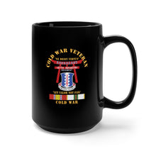 Load image into Gallery viewer, Black Mug 15oz - Army - Cold War Veteran - 187th Infantry Regiment - Torii, Rakkasans, Let Valor Not Fail, English, Latin w COLD SVC X 300
