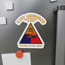 Load image into Gallery viewer, Die-Cut Magnets - Army - SSI - 21st Armored Division - WWII - US Army X 300
