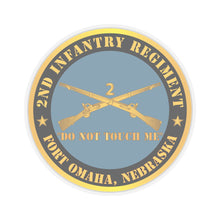 Load image into Gallery viewer, Kiss - Cut Stickers - Army - 2nd  Infantry Regiment Branch - Do Not Touch Me - Fort Omaha,  NE X 300
