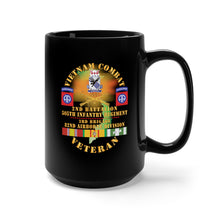 Load image into Gallery viewer, Black Mug 15oz - Army - Vietnam Combat Vet - 2nd Bn, 505th Infantry Regiment, 3rd Bde 82nd Airborne Div w  DUI - BR  w  VN SVC X 300
