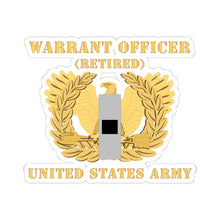 Load image into Gallery viewer, Kiss-Cut Stickers - Army - Warrant Officer - W01 - Retired - Flat - Eagle and Bar X 300
