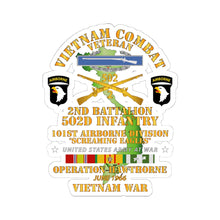 Load image into Gallery viewer, Kiss-Cut Stickers - Army - 2nd Bn 502nd Infantry - 101st ABN - Operation Hawthorne w VN SVC
