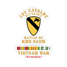 Load image into Gallery viewer, Kiss-Cut Stickers - Army - 1st Cavalry Division - SSI - Battle of Khe Sanh - VIetnam War - Airmobile w VN
