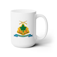 Load image into Gallery viewer, White Ceramic Mug 15oz - Army - 4th Infantry Division - w Br - Ribbon
