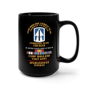 Black Mug 15oz - 76th Brigade Combat Team - Camp Holland Afghanistan Vet w AFGHAN SVC X 300