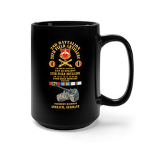 Load image into Gallery viewer, Black Mug 15oz - 2nd Bn 28th Artillery - 210th FA Bde - Ansbach Germany  w M109 w OVERSEAS COLD SVC X 300
