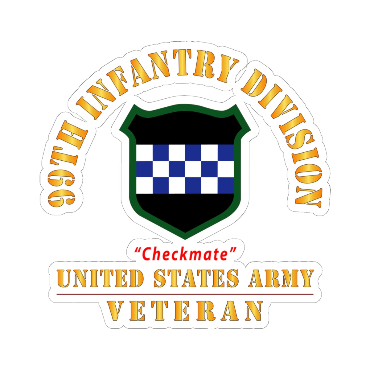 Kiss-Cut Stickers - Army - SSI - 99th Infantry Division - Checkmate ...