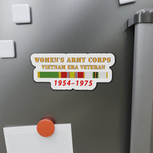 Load image into Gallery viewer, Die-Cut Magnets - Army - Womens Army Corps - Vietnam Era Veteran - 1954 - 1975 - WAC - NDSM  - COLD WAR Serv
