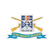 Load image into Gallery viewer, Kiss-Cut Stickers - Army - 293rd Infantry Regiment - DUI w Br - Ribbon X 300

