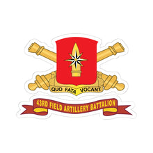 Load image into Gallery viewer, Kiss-Cut Stickers - 43rd Field Artillery Battalion - Red w Br - Ribbon
