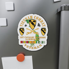 Load image into Gallery viewer, Die-Cut Magnets -SSI - Army - Vietnam Combat Veteran w 1st Cav DUI X 300
