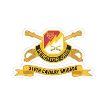 Load image into Gallery viewer, Kiss-Cut Stickers - Army  - 316th Cavalry Brigade - DUI w Br - Ribbon

