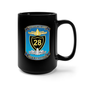 Black Mug 15oz - Navy - Destroyer Squadron 28 (DESRON-28) wo Txt X 300