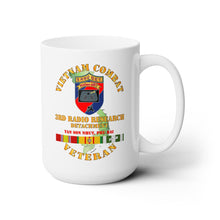 Load image into Gallery viewer, White Ceramic Mug 15oz - Army - Vietnam Combat Vet - 3rd Radio Research Unit (RRU)  w VN SVC
