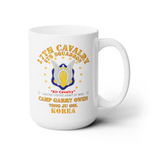 Load image into Gallery viewer, White Mug 15oz -Army - 5th Squadron 17th Cavalry - Air Cav - Camp Gary Owen Korea
