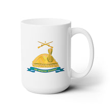 Load image into Gallery viewer, White Ceramic Mug 15oz - Army - 3rd Infantry Regiment - Gold - w Br - Ribbon
