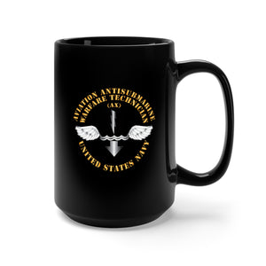 Black Mug 15oz - Navy - Rate - Aviation Antisubmarine Warfare Technician X 300