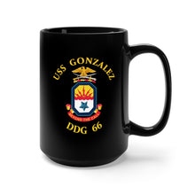 Load image into Gallery viewer, Black Mug 15oz - Navy - USS Gonzalez (DDG 66) wo backgrnd
