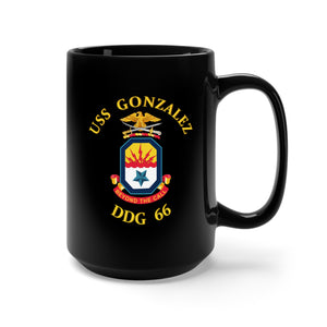 Black Mug 15oz - Navy - USS Gonzalez (DDG 66) wo backgrnd