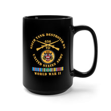 Load image into Gallery viewer, Black Mug 15oz - 656th Tank Destroyer Battalion w Br WWII EUR SVC X 300
