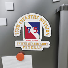 Load image into Gallery viewer, Die-Cut Magnets - Army - SSI - 75th Infantry Division - Diaper Division - US Army Veteran X 300
