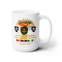 Load image into Gallery viewer, White Ceramic Mug 15oz - Army - 4P1 - Active Firebase - 2nd ID w KOREA SVC

