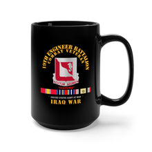 Load image into Gallery viewer, Black Mug 15oz - Army - 19th Engineer Battalion - Iraq War w SVC
