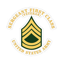 Load image into Gallery viewer, Kiss-Cut Stickers - Army - Sergeant First Class - SFC - Veteran - Flat X 300
