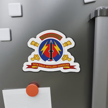 Load image into Gallery viewer, Die-Cut Magnets - Army - 56th Field Artillery Command - SSI w Br - Ribbon
