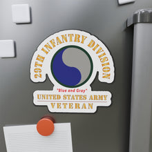 Load image into Gallery viewer, Die-Cut Magnets - Army - SSI - 29th Infantry Division - Blue and Gray- US Army Veteran X 300

