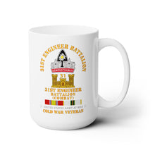 Load image into Gallery viewer, White Mug 15oz -   Army - 31st Engineer Bn (Combat) w COLD SVC
