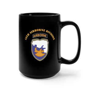 Black Mug 15oz - Army - 18th Airborne Division X 300