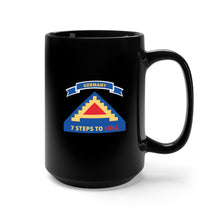 Load image into Gallery viewer, Black Mug 15oz - Army - 7th United States Army  w 7 Steps Hell w Scroll X 300
