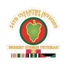 Load image into Gallery viewer, Kiss-Cut Stickers - Army - 24th Infantry Division - Desert Storm Veteran
