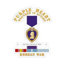 Load image into Gallery viewer, Kiss-Cut Stickers - Purple Heart - WIA w Korean War  w Purple Heart
