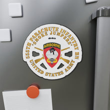 Load image into Gallery viewer, Die-Cut Magnets - 555th Infantry Parachute Bn SSI - Smoke Jumpers w Br X 300
