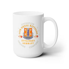 Load image into Gallery viewer, White Ceramic Mug 15oz - Army - 44th Signal Bn w Opn Provide Comfort - Ettlingen GE X 300DPI
