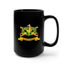 Load image into Gallery viewer, Black Mug 15oz - Army - 3rd Cavalry Regiment w Br - Ribbon
