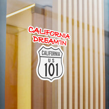 Load image into Gallery viewer, Kiss-Cut Vinyl Decals - Signs - California Dreamin - California Highway 101 wo Backgrnd
