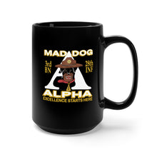 Load image into Gallery viewer, Black Mug 15oz - 3rd Bn 28th Inf - alpha - Mad Dog
