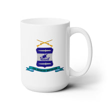 Load image into Gallery viewer, White Ceramic Mug 15oz - Army - 2nd Infantry Battalion w Br - Ribbon
