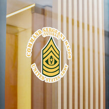 Load image into Gallery viewer, Kiss-Cut Vinyl Decals - Army - Command Sergeant Major - CSM - Veteran - Flat X 300
