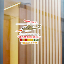 Load image into Gallery viewer, Kiss-Cut Vinyl Decals - Army - AH-1 Cobra - Snake Attack - Slicks are for Kids w VN SVC
