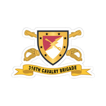 Load image into Gallery viewer, Kiss-Cut Stickers - Army  - 316th Cavalry Brigade - SSI w Br - Ribbon
